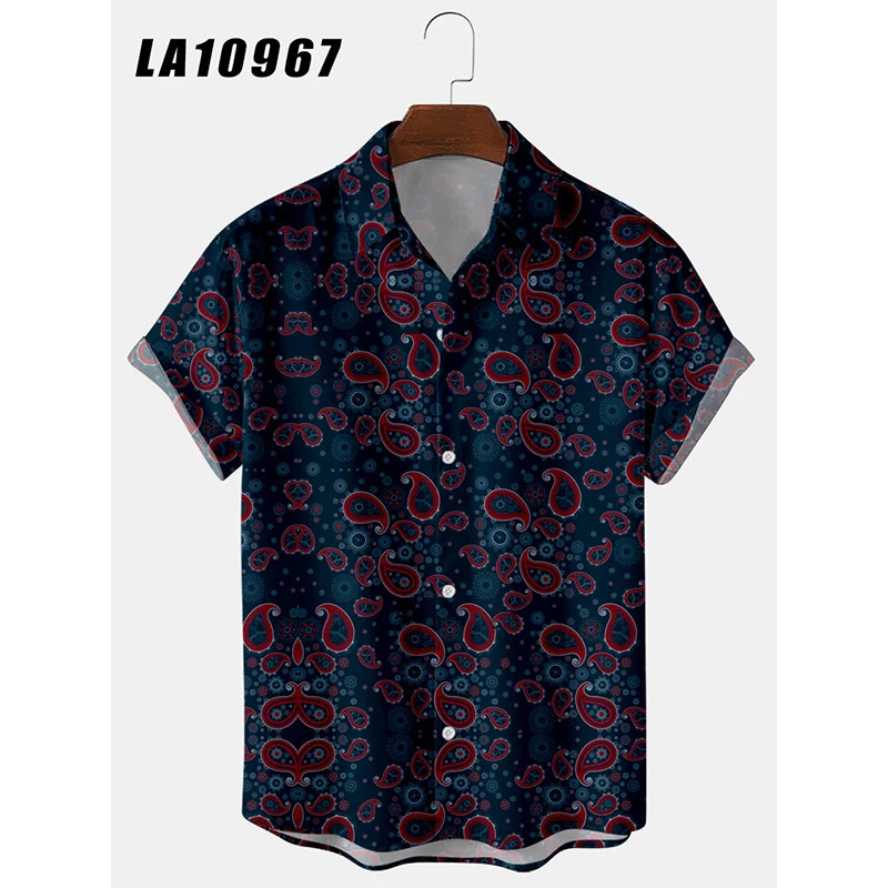 2024 Men's Shirts Creative Panda Printed Short Sleeve Shirt Men Street Summer Hawaii Beach Retro Harujuku For Badiee Stylez