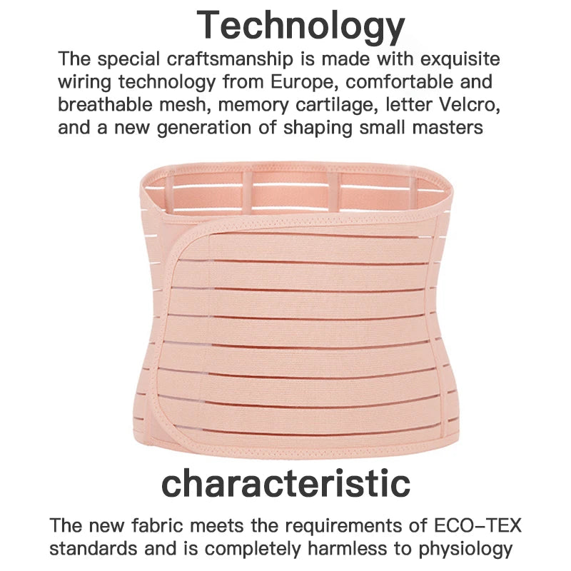 Breathable Adjustable Postpartum Abdominal Belt Cesarean Section Belt Thin Slimming Belt Pregnant Women Body Shaping Girdle