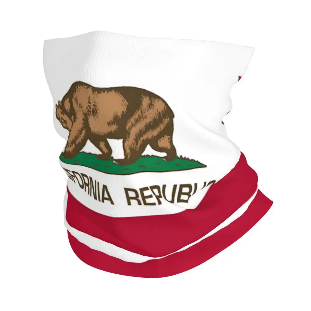 Flag Of California Thin Wrap Scarf Bandana Neck Gaiter Face Cover Headband