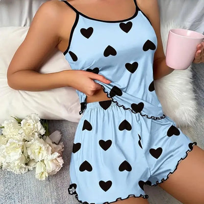 Silk Homewear With Cozy Loungwear Suits For Lounge Women sets Women's Pajamas Pajama Sets Casual Summer Camisole Undershirt Suit