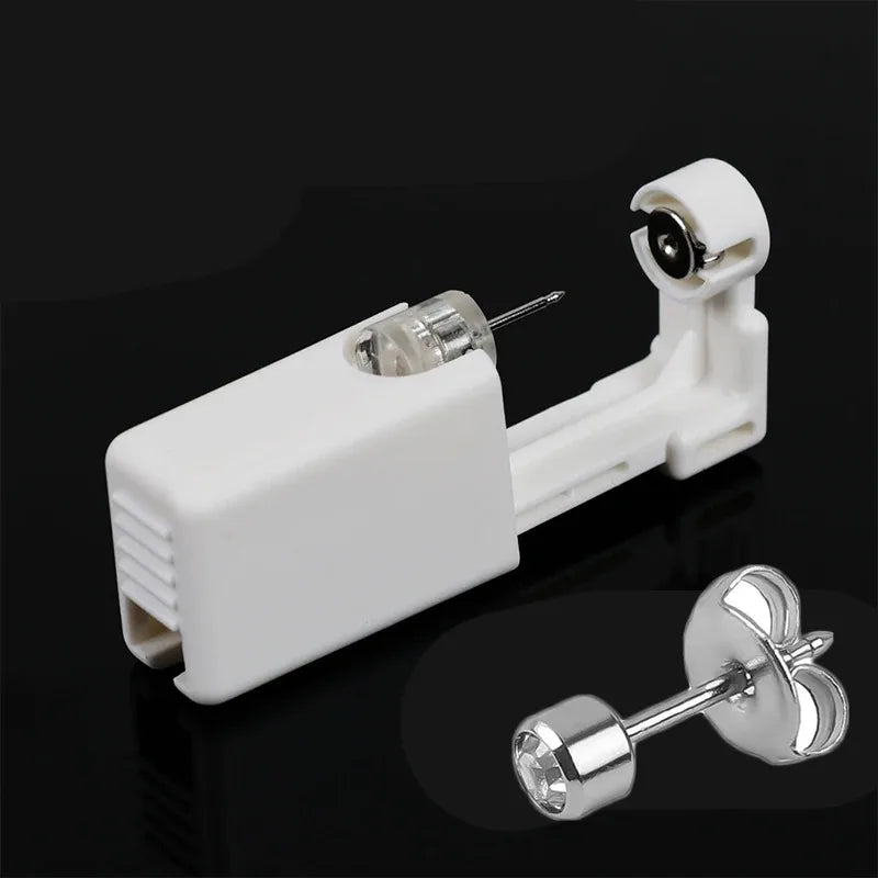 1-4Pcs Disposable Safe Painless Ear Piercing Tool, Healthy Sterile Punctur Kit Earring Studs Nose Rings Piercing Gun Set Badiee Stylez