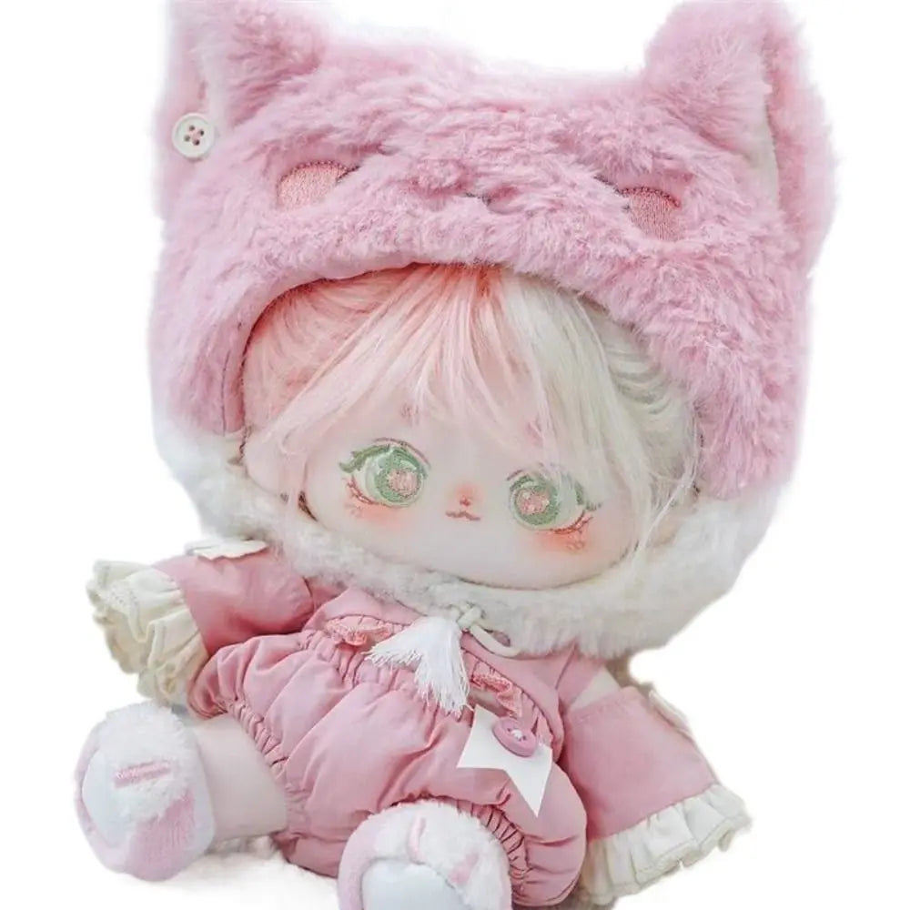 Pretty Dress Clothes for 20cm Cotton Doll, Kpop Plush Dolls Cute Outfit JK Dress Hoodie Casual Set Doll's Accessories