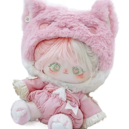 Pretty Dress Clothes for 20cm Cotton Doll, Kpop Plush Dolls Cute Outfit JK Dress Hoodie Casual Set Doll's Accessories