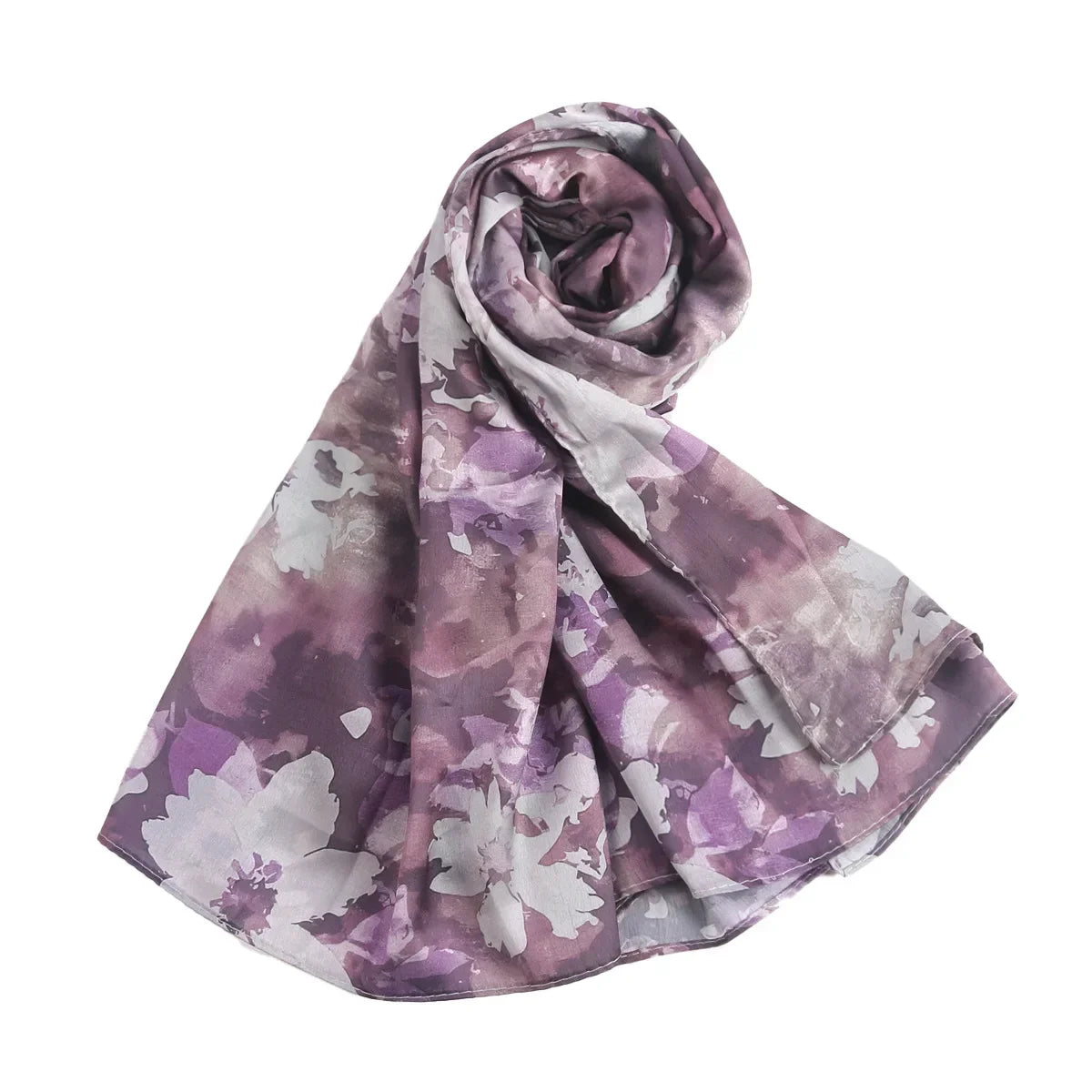 180×85cm Water Print Shawl Hijab Scarves Muslim Ethnic Woman Chiffon Silk Bandanas Printed Hijabs 2025