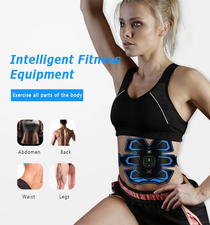 Abdominal Muscle Trainer Electric Press Simulator Massager ABS Smart Arm and Hip Abs Stimulating Belt