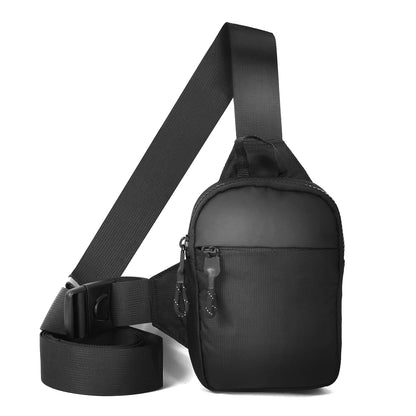 New Sports Chest Bag Men's Ultra-small Mobile Phone Messenger Bag Waist Bag Multi-function Carry-on Bag black