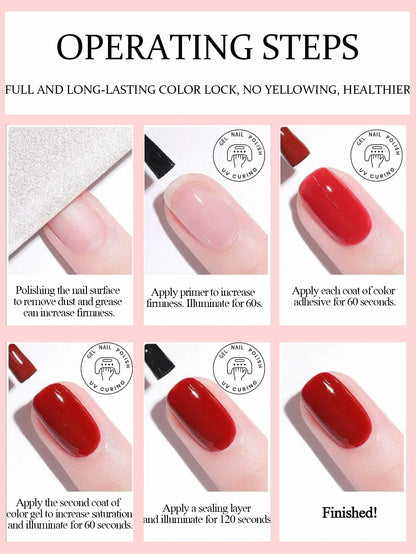 1-16pcs PSK Afternoon Sweetheart Gel Nail Polish Yellow Nails Macaron Sweetheart Color Series Whitening Nail Art Nail Supplies