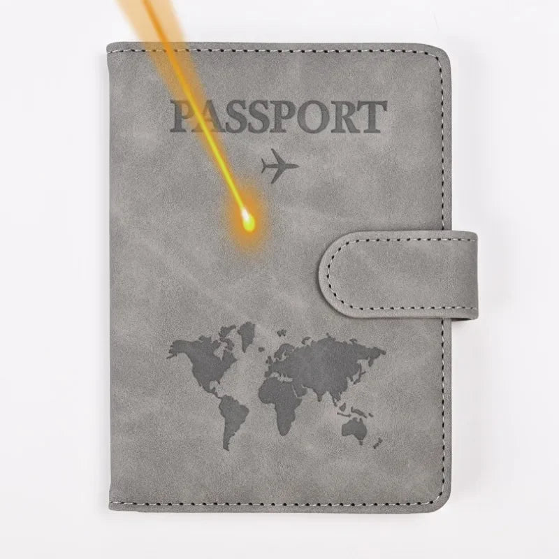 Custom Passport Cover Monogrammed Engraved Name Passport Cover Case Holder Wedding Bridesmaid Groomsman Gift Passport Wallet GRAY