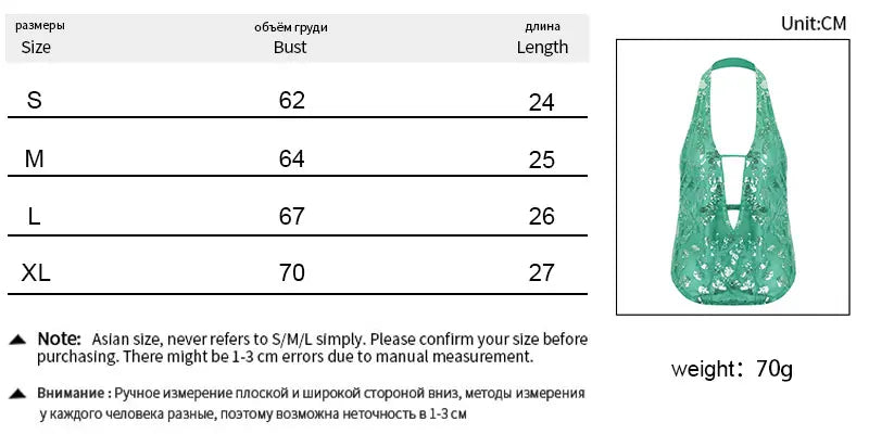 Summer New Women's Tank Streetwear Fashion Vest Sequins Halter Sexy V-Neck Backless Female Casual Slim Versatile Tank Clothing