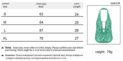 Summer New Women's Tank Streetwear Fashion Vest Sequins Halter Sexy V-Neck Backless Female Casual Slim Versatile Tank Clothing