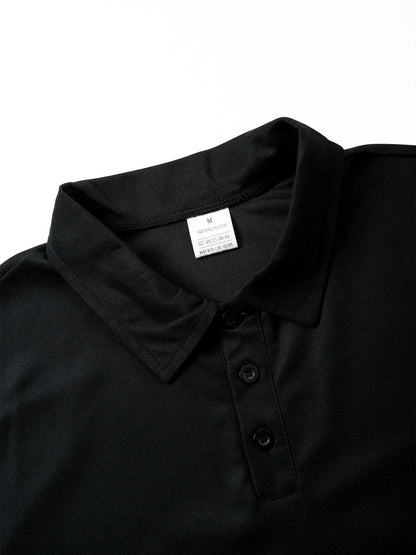 Men's Trendy Polo Shirt - Breathable Solid Color Casual Tee for Effortless Summer Style
