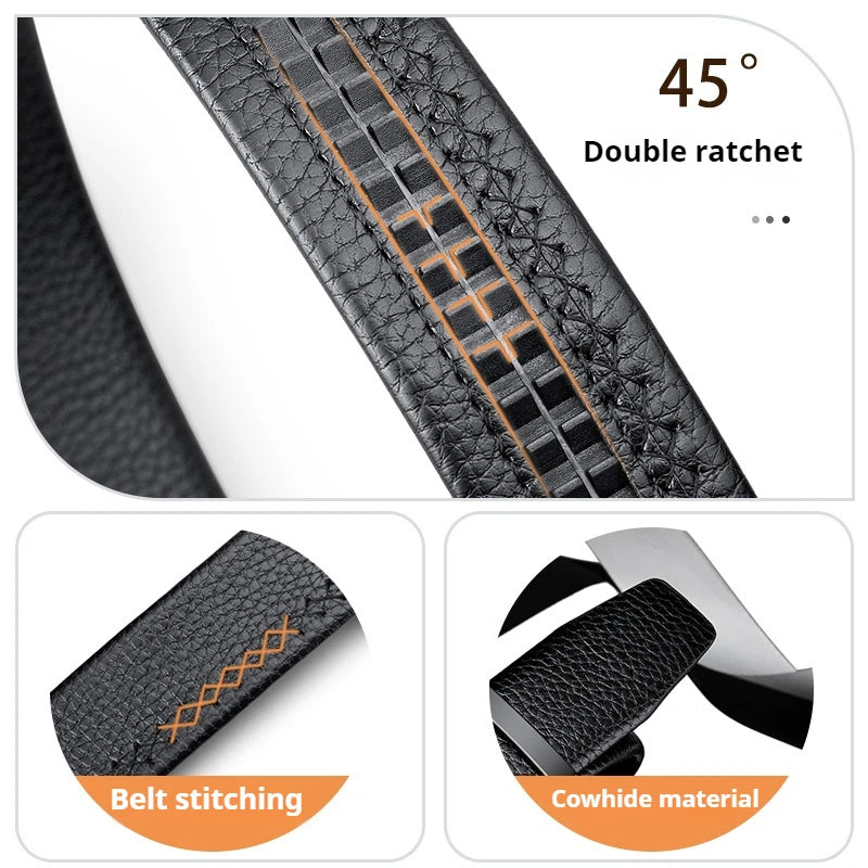 OYIFAN Men Belt Genuine Leather belt for men Alloy buckle ratchet belts Men Designer Belt Automatic belts 벨트 Badiee Stylez