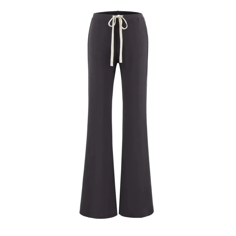 High waisted wide leg micro flared pants spring new style with a drooping feel, home stretch casual pants pantalones mujer