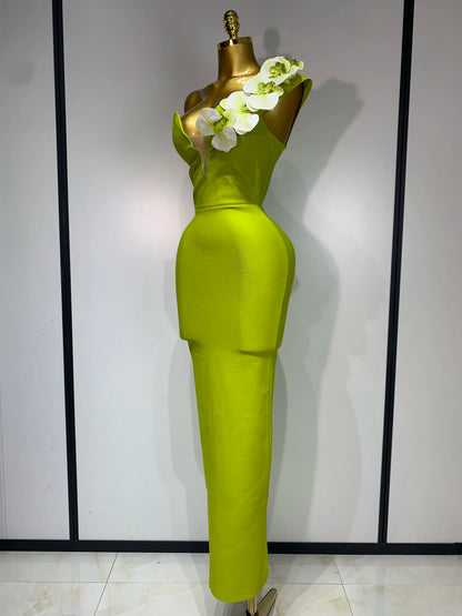 Women New Designer Bodycon Bandage Luxury Birthday Party Dress Elegant V Neck Appliques Maxi Long Celebrity Evening Prom Gowns