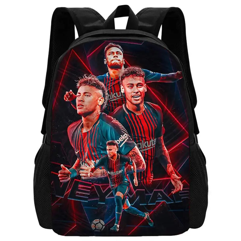Game Football Child School Backpack with Lunch Bags ,Pencil Bags ,N-NeymarS School Bags for Boys Girls Best Gift BB-213HJJ06A5