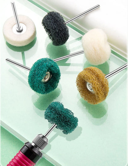 Nail Drill Bit Cleaning Brush Manicure Grinding Head Dual Brush Electric Drills Copper Wire Drill Brush Cleaner Nail Art Tools