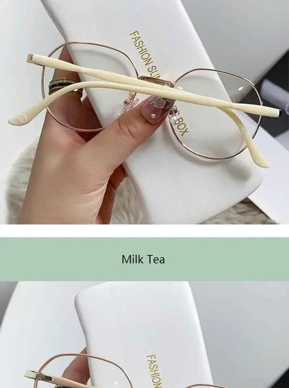 Retro Elegant Anti Blue Light Glasses Round Metal Frame Vintage Computer Gaming Eye Protection Classic Eyeglasses Badiee Stylez