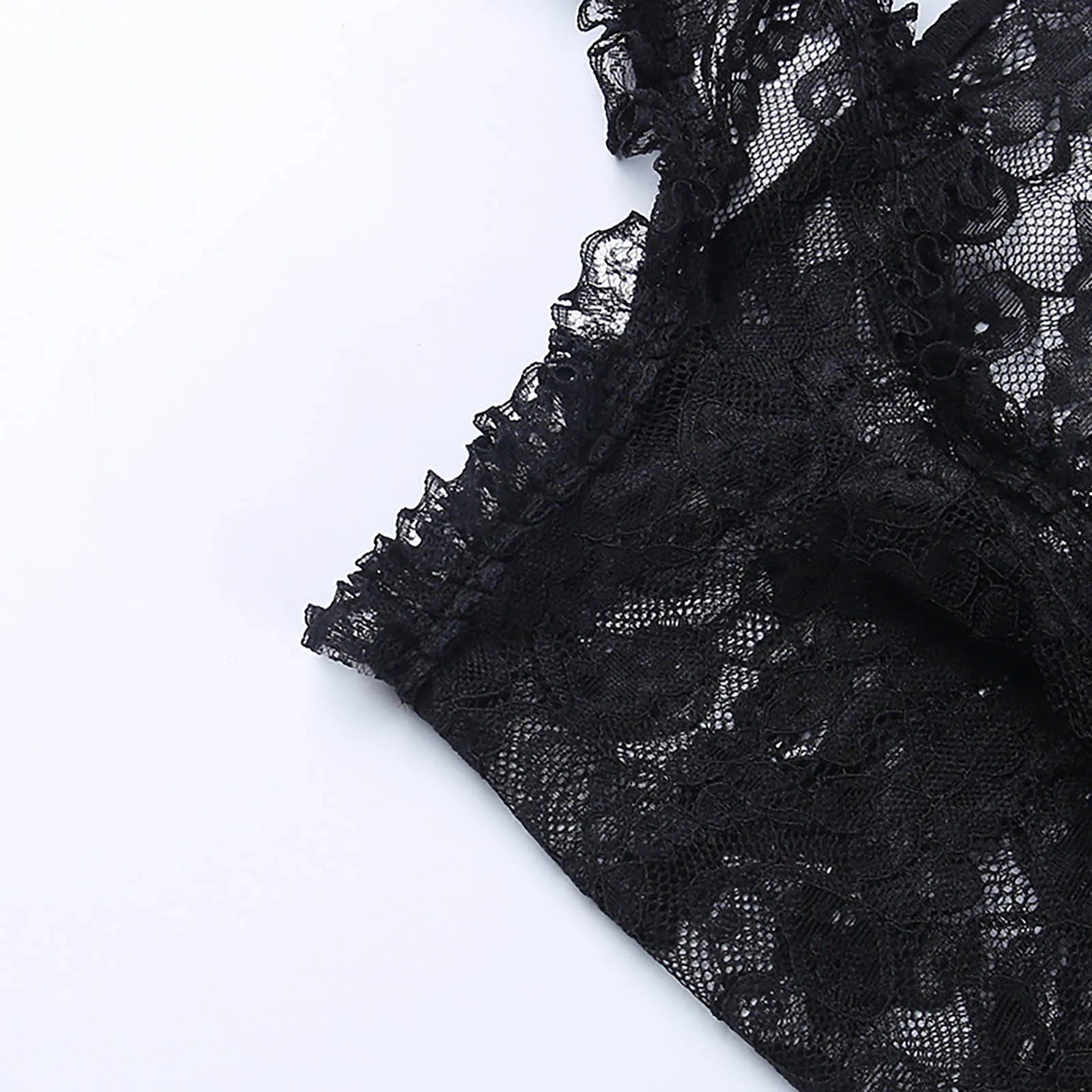 Punk Bolero Shrug Top Trad Goth Black Shawls Flared Sleeve Cover Wraps for Evening Dresses Short Cardigan See-Through Lace Shrug