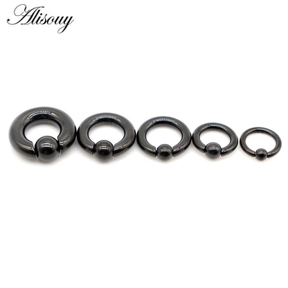 Alisouy 1pc Surgical Steel Captive Hoop Rings BCR Ring Eyebrow Ear Tragus Piercing Nose Closure Nipple Bar Lips Body Jewelry