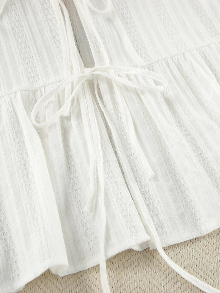 Marthaqiqi Winter Women Pajamas Suit Lace Up Sleepwear Long Sleeve Nightgowns O-Neck Nightwear Pants Casual Ladies Home Clothes