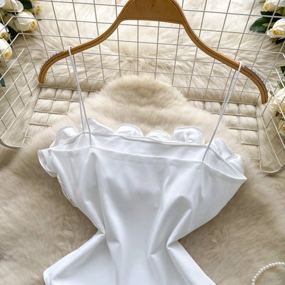 SINGREINY Summer Streetwear Sheath Open crotch Bodysuits Sleeveless Backless Short Rompers Women Solid 3D Flowers Sexy Playsuits