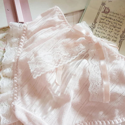 Japanese-Style Soft Girl Thin Transparent Pink Lolita Lolita Loli Lace Cute Sexy Underwear Fat