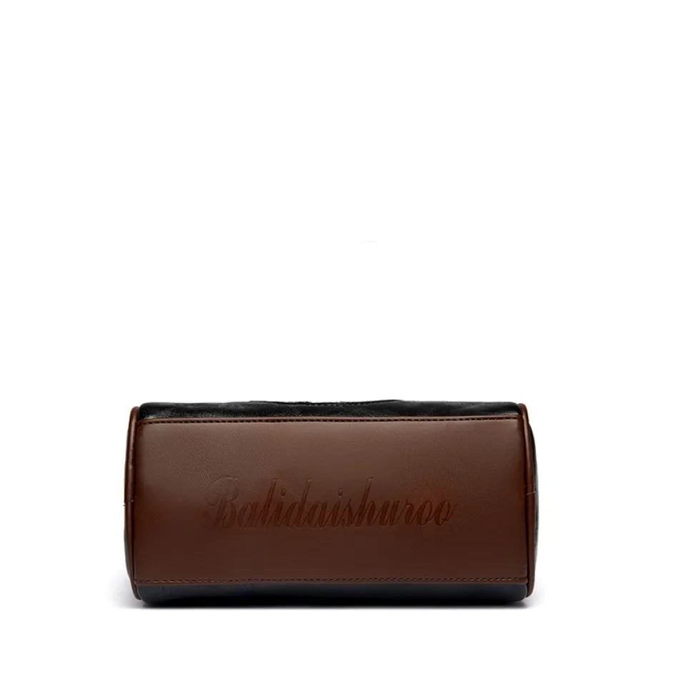 Three Layers Women Handbag Soft Leather Shoulder Crossbody Bags for Women Flower Print Ladies Messenger Bag with WIde Strap