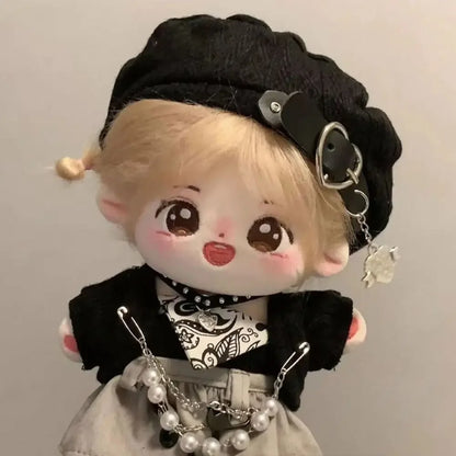 Pretty Dress Clothes for 20cm Cotton Doll, Kpop Plush Dolls Cute Outfit JK Dress Hoodie Casual Set Doll's Accessories 31