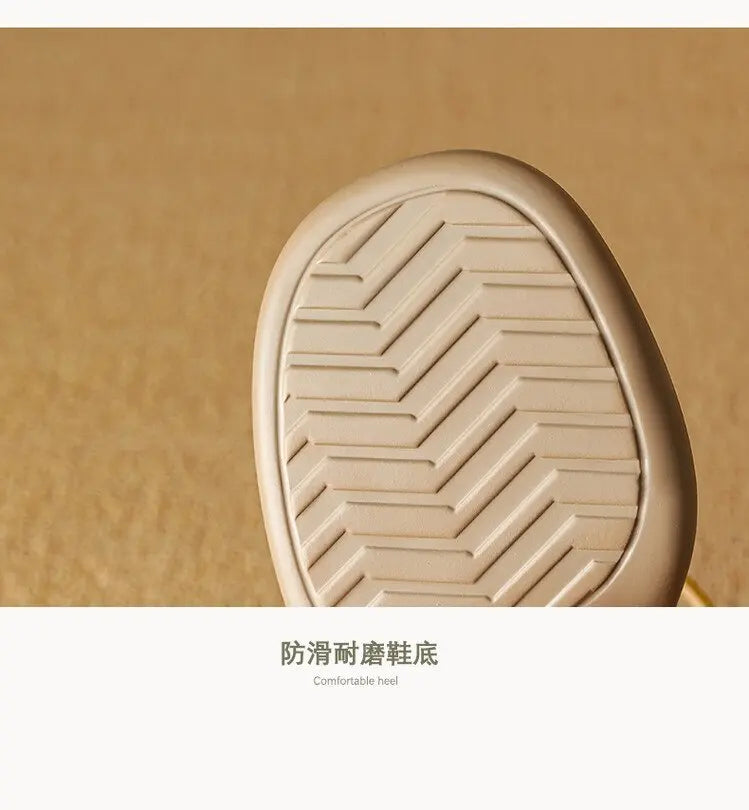 БосоножкиженскиеFashion Retro Women Shoes Summer New Round Heels Thick Soled Anti Slip Roman Sandals Simple Women Heels Sandals Badiee Stylez