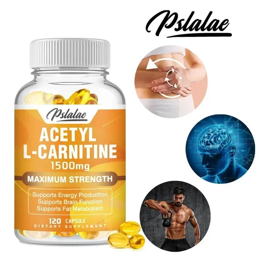 Acetyl-L-Carnitine Capsules 1500 Mg - Supports Natural Energy Production, Supports Memory and Concentration Supplement