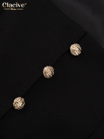 Clacive Bodycon Black Office Women's Shirt Fashion Square Collar Long Sleeve Shirts Elegant Classic Solid Tops Female Clothing