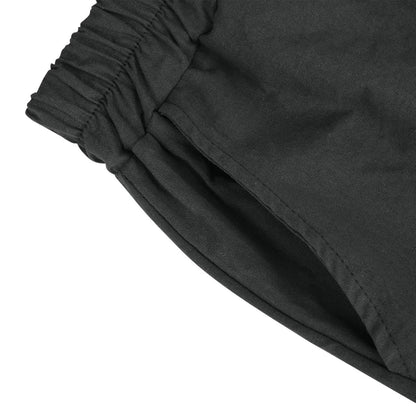 Female Fashion Solid Color Elastic High Waist Pocket Button Up Loose Cotton Linen Five Length Shorts Summer Soft Comfort Pants