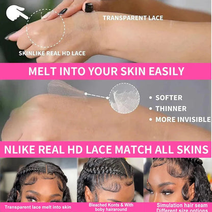 HD 13x6 Deep Curly Lace Front Human Hair Wigs On Sale Vietnamese 30 36 Inch Water Wave Glueless Lace Frontal Wig 100% Human Hair Badiee Stylez