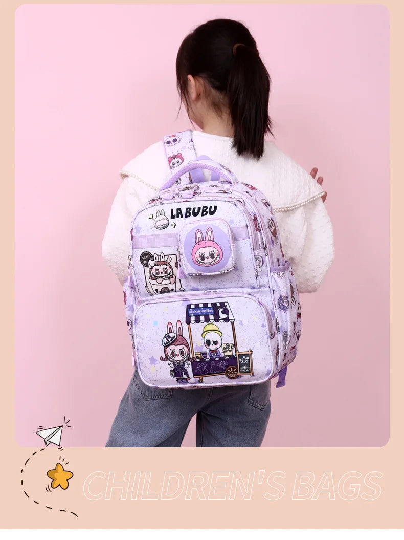 New Large Capacity Bag Children Backpack Cute Cartoon Primary School Bag Shoulder Bag New Kids Practical Portable Backpack