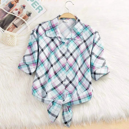 2025 New Womens Tops Fashion Women Summer Chiffon Blouse Short Sleeve Casual Shirt White Ropa Mujer Blusas Feminino lattice