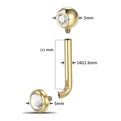 1PC Titanium Christina Piercing Flower Vertical Hood Intimate Piercing Gold Color Sexy Belly Rings Surface Jewelry for Men Women Badiee Stylez