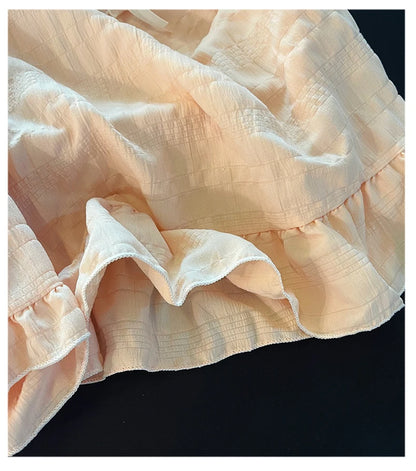 Summer Sexy Strap Spwear Women's ort Pants Loose Fit Home Clothes Set with Chest Pad 2024 New Tread Cotton Thin Woven