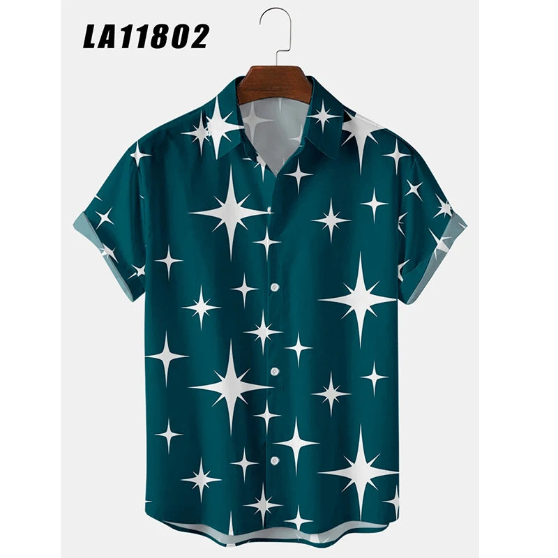 2024 Men's Shirts Creative Panda Printed Short Sleeve Shirt Men Street Summer Hawaii Beach Retro Harujuku For Badiee Stylez
