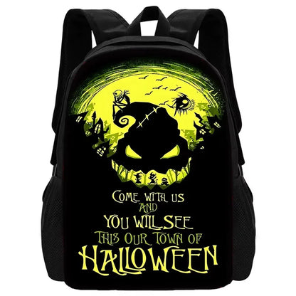 The Nightmare Before Christmas Child School Backpack with Lunch Bags ,Pencil Bags ,School Bags for Boys Girls Best Gift XHOO1-SB-079-A3