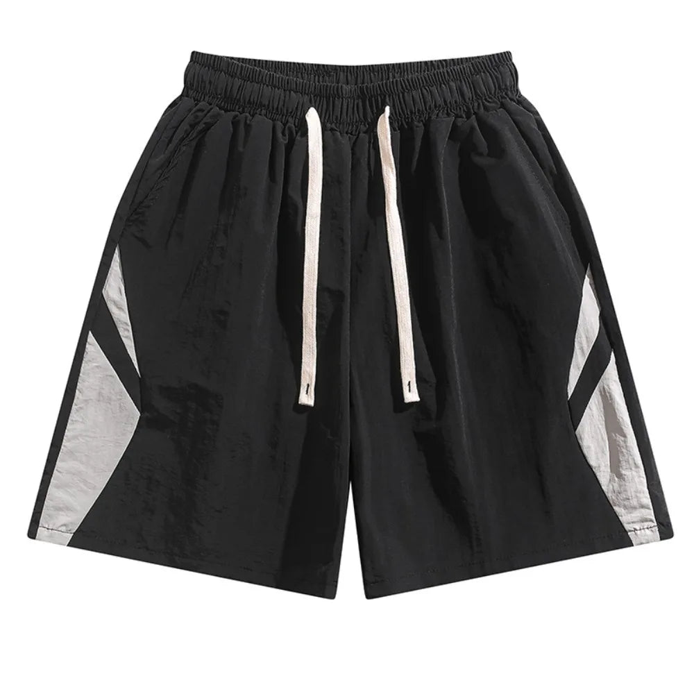 Large Size Loose Casual Thin Shorts High Waist Drawstring Wide Leg Shorts Summer Beach Knee Length Pants Men Badiee Stylez
