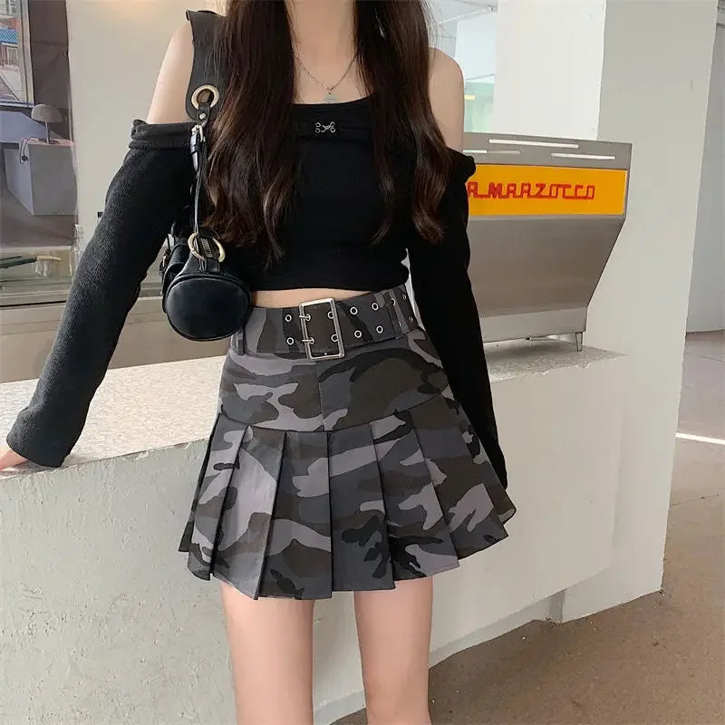 Short Mini High Waist Gyaru Skirts for Women Pleated Pleat Quality Modest Premium Aesthetic Stylish Y2k Vintage V Woman Skirt