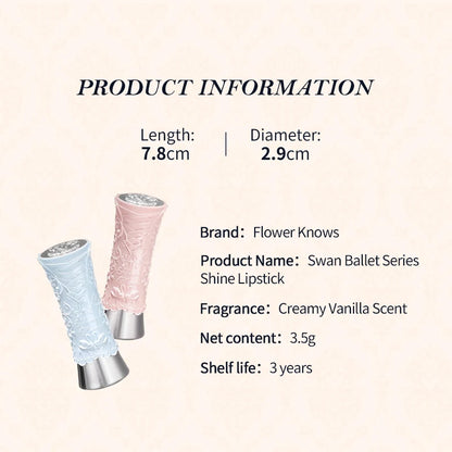 Flower Knows Swan Ballet Series Shine Lipstick