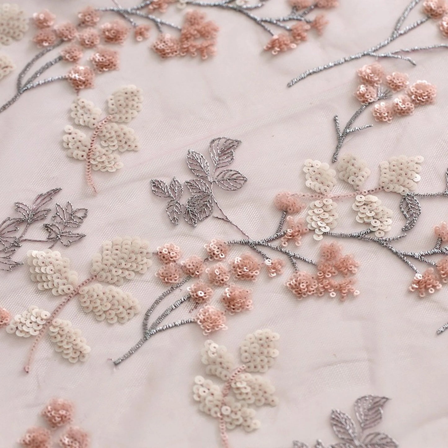 Bead embroidery with three-dimensional beads; lace embroidery flower patch for wedding dress decoration and accessory patch. Badiee Stylez