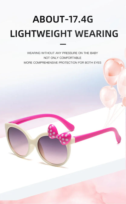 Disney Minnie Mouse Girls Sunglasses Figure Anime Kawaii UV Protection Summer Sunglasses Cute Funny Glasses Toys Birthday Gift