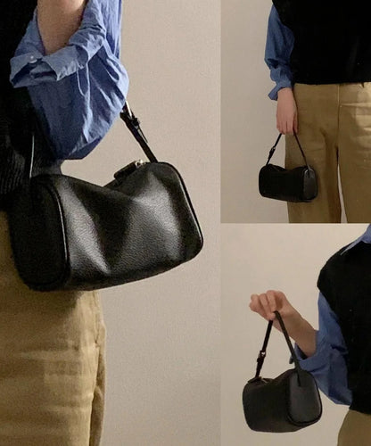 VIELINE Women's Pencil Bag Pillow Bag Genuine Leather Underarm Hobo Bag Day Clutches Ladies Simple Design Mini Purse