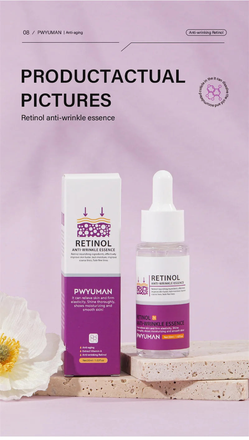 Retinol Against Wrinkles Serum Remove Wrinkle Firming Fade Fine Lines Anti Aging Improve Laugh Line Moisturizing Skin Care Korea
