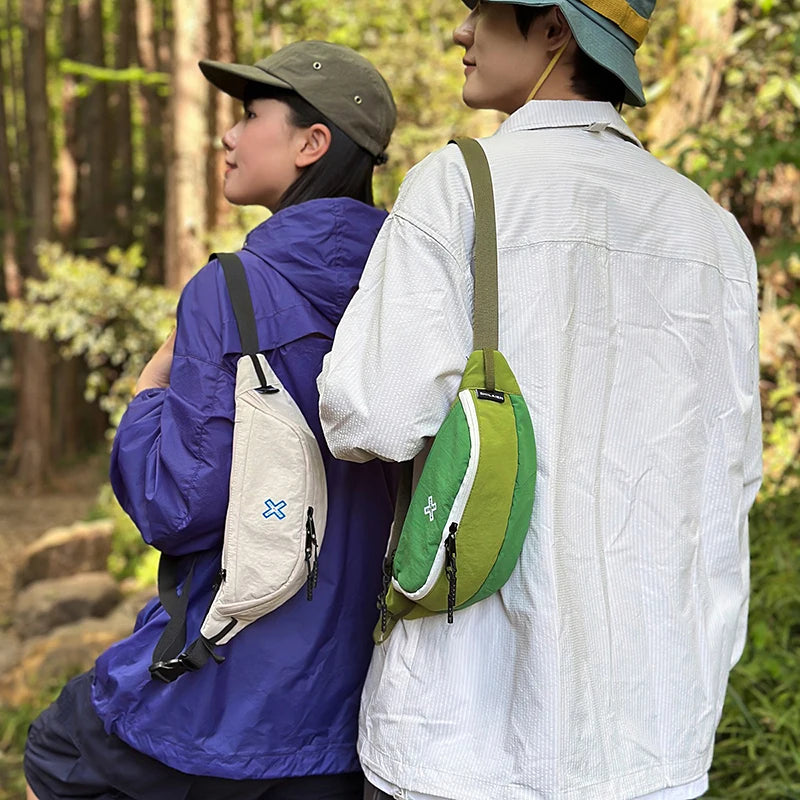 Casual Waterproof Chest Bags Large Capacity Crossbody Bags Korean Fashion Waist Bag Fanny Pack for Women Men's Travel Bag Banana