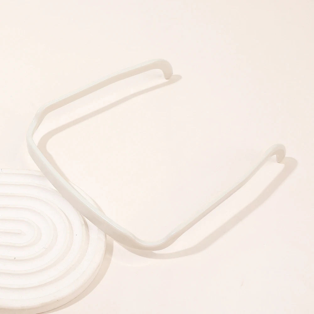 1/3pcs Women Square Glasses Headband Coloful Invisible Fixed Hair Clips Wave Curly Hair Ties Temples Headband Accessories Beige Size fits all CHINA