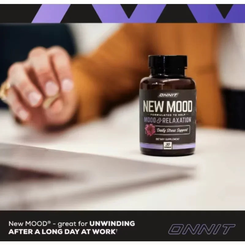 Vitamin D Supplement, Chamomile Flower Extract, Stress Relief, Mood & Relaxation Supplement, 30 Capsules