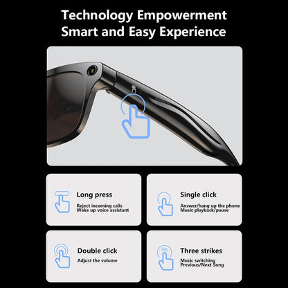 Xiaom 8K HD Smart Glasses Chat GPT 100MP Camera Bluetooth Call 260Mah Battery Voice Assistant Control Smart Glasses for Men Badiee Stylez